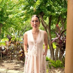 House of CB Cream Floral Maxi Dress